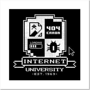 Internet University establisher 1969 8-bit arcade gift idea Posters and Art